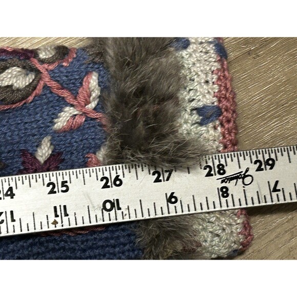 Roberta Frost Cardigan Sweater Alpaca Fur Trim Hand Knit‎ Small Cottagecore - Picture 5 of 8